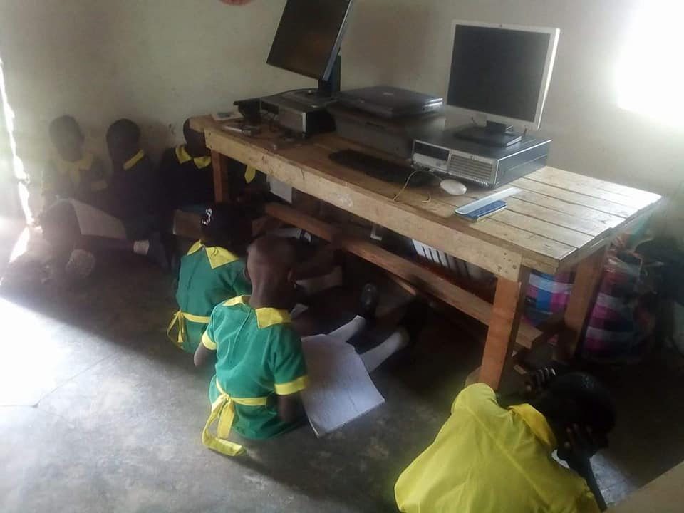 Children playing at the home
